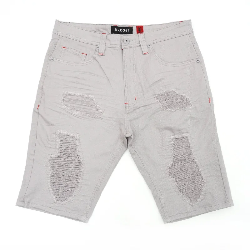 Men's pleated front twill shorts for a classic and sophisticated appearanceM971 Jordanelle Twill Shorts - Gray Men's pleated front twill shorts for a classic and sophisticated appearanceM971 Jordanelle Twill Shorts - Gray