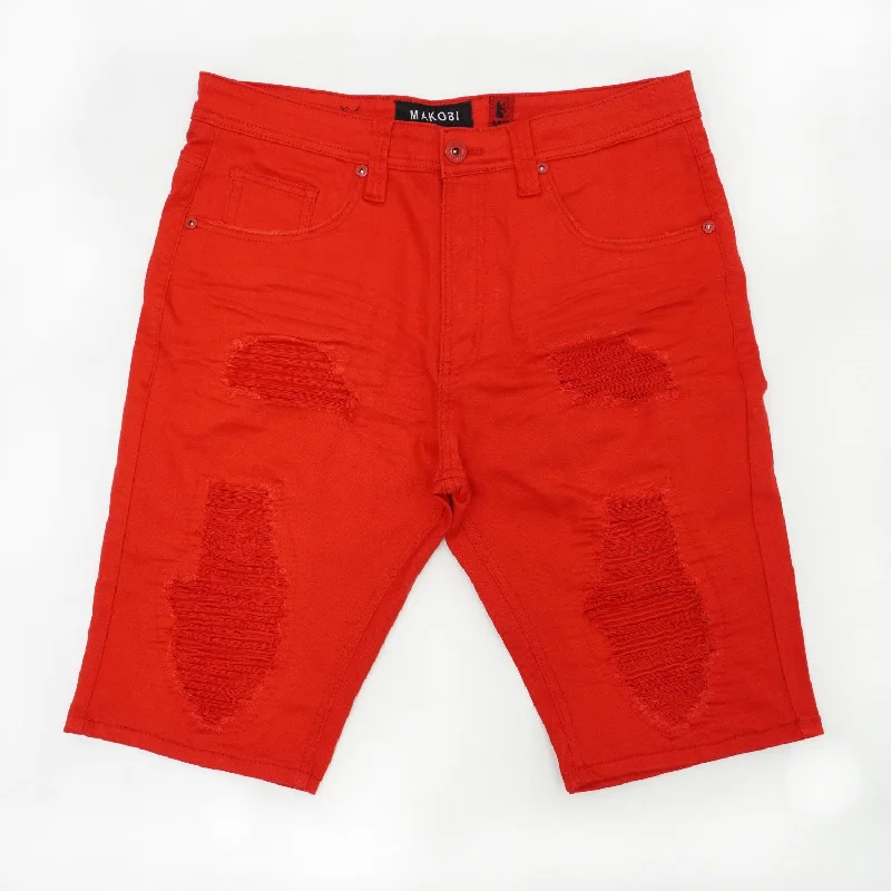 Men's plaid pattern wool blend shorts for a preppy fall styleM971 Jordanelle Twill Shorts - Red Men's plaid pattern wool blend shorts for a preppy fall styleM971 Jordanelle Twill Shorts - Red
