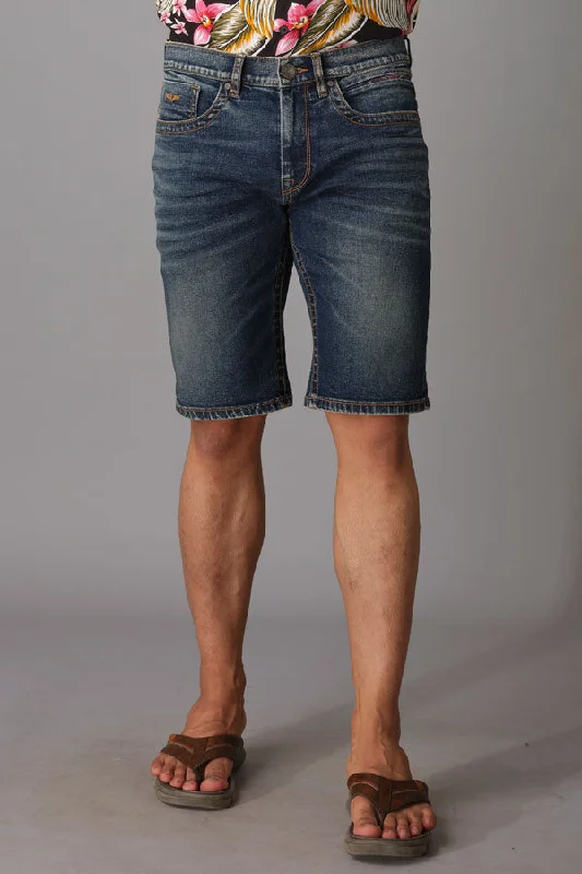 Men's moisture - wicking performance shorts for sweaty outdoor activitiesMed Blue Denim Short Men's moisture - wicking performance shorts for sweaty outdoor activitiesMed Blue Denim Short