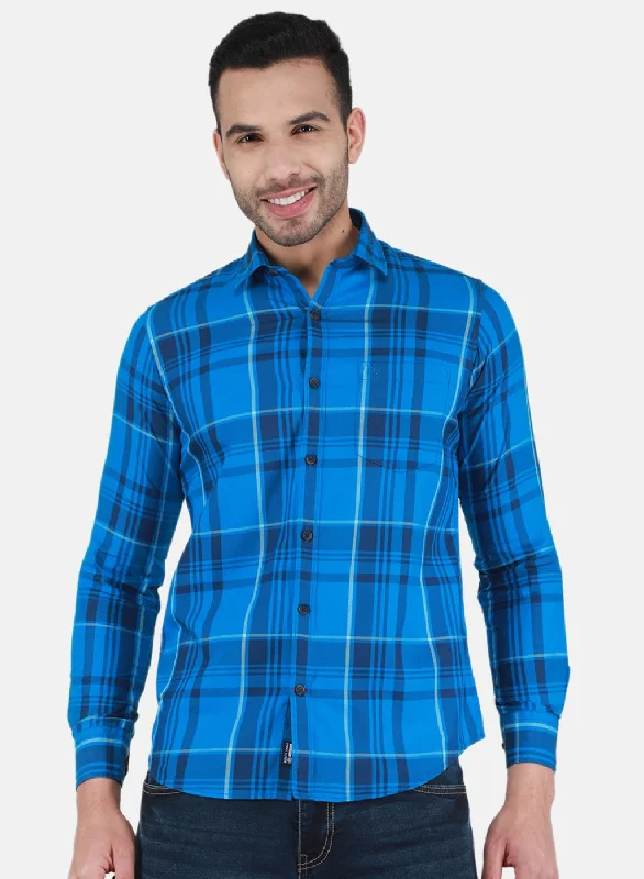 Plus Size Men's Striped Chambray Casual Shirts with a Spread Collar for a Preppy AppearanceMen Blue Check Shirt Plus Size Men's Striped Chambray Casual Shirts with a Spread Collar for a Preppy AppearanceMen Blue Check Shirt