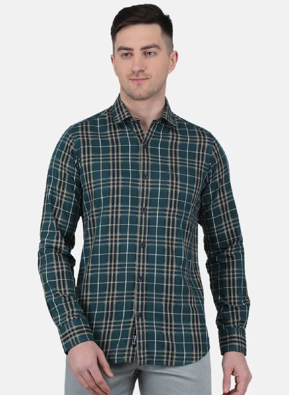 Men's Moisture - Wicking Performance Fabric Casual Shirts for Outdoor ActivitiesMen Green Check Shirt Men's Moisture - Wicking Performance Fabric Casual Shirts for Outdoor ActivitiesMen Green Check Shirt