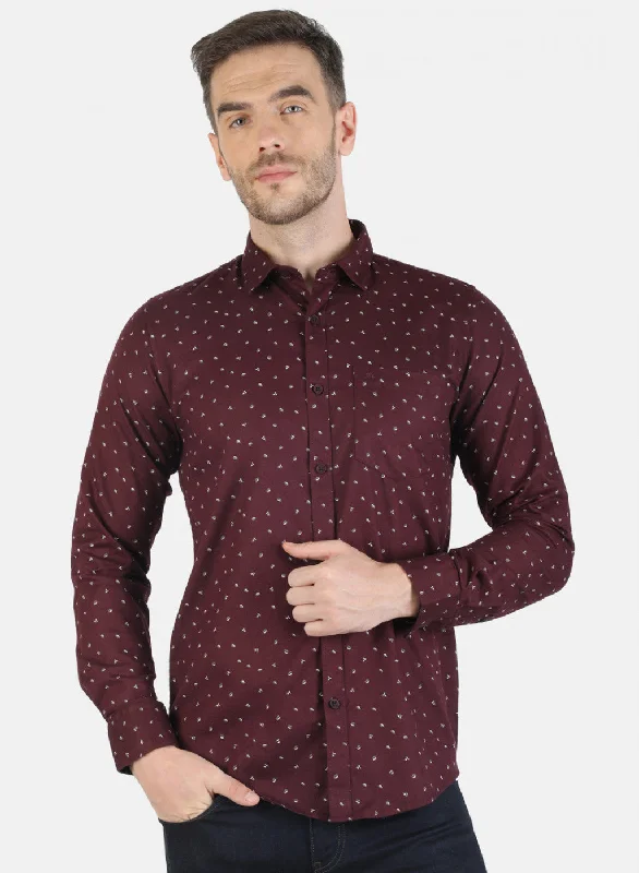 Men's Tailored Fit Checkered Casual Shirts in Multicolor for a Smart - Casual EnsembleMen Maroon Printed Shirt Men's Tailored Fit Checkered Casual Shirts in Multicolor for a Smart - Casual EnsembleMen Maroon Printed Shirt