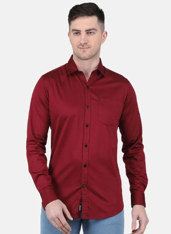 Men's Long - Line Oversized Casual Shirts in Dark Gray for a Relaxed and Modern LookMen Maroon Solid Shirt Men's Long - Line Oversized Casual Shirts in Dark Gray for a Relaxed and Modern LookMen Maroon Solid Shirt