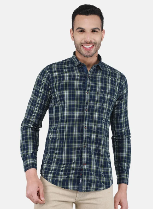 Men's Organic Cotton Casual Shirts with a Soft Handfeel for Everyday ComfortMen NAvy Blue Check Shirt Men's Organic Cotton Casual Shirts with a Soft Handfeel for Everyday ComfortMen NAvy Blue Check Shirt