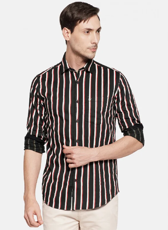 Men's Organic Cotton Casual Shirts with a Soft Handfeel for Everyday ComfortMens Black Stripe Shirt Men's Organic Cotton Casual Shirts with a Soft Handfeel for Everyday ComfortMens Black Stripe Shirt