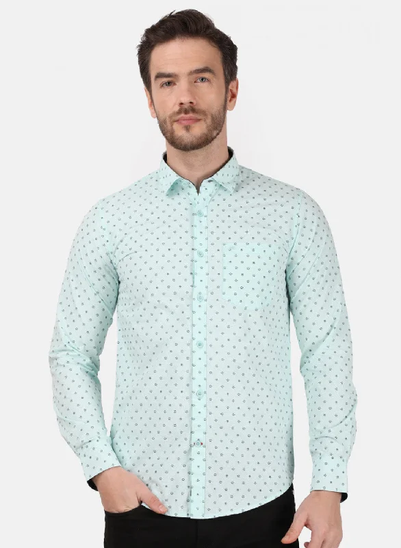 Men's Moisture - Wicking Performance Fabric Casual Shirts for Outdoor ActivitiesMens Green Printed Shirt Men's Moisture - Wicking Performance Fabric Casual Shirts for Outdoor ActivitiesMens Green Printed Shirt
