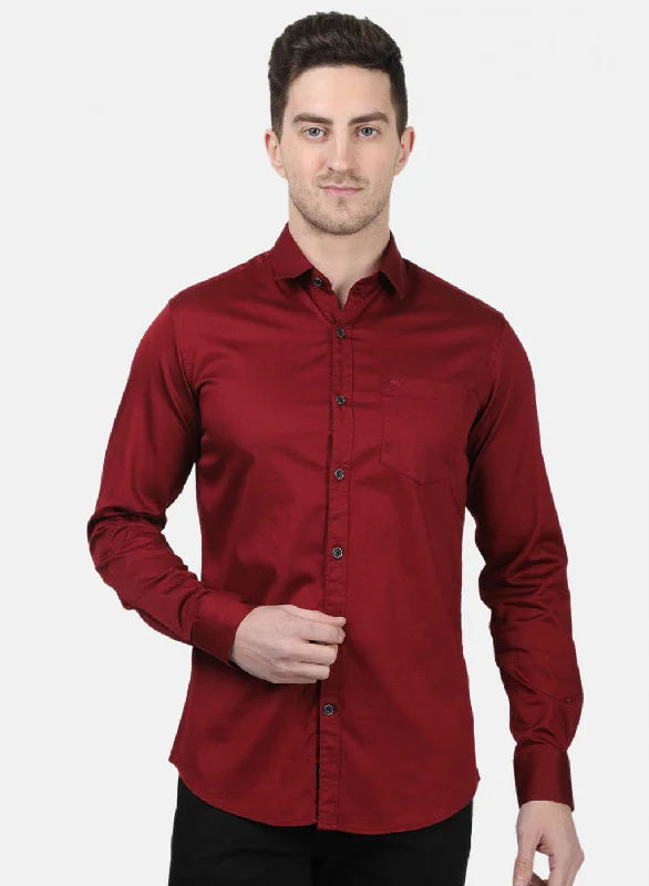 Men's Thermal - Lined Casual Shirts in Black for Added Warmth in Cold WeatherMens Maroon Solid Shirts Men's Thermal - Lined Casual Shirts in Black for Added Warmth in Cold WeatherMens Maroon Solid Shirts