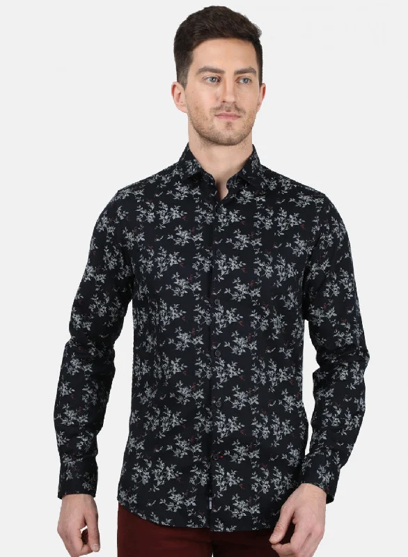 Men's Moisture - Wicking Performance Fabric Casual Shirts for Outdoor ActivitiesMens NAvy Blue Printed Shirt Men's Moisture - Wicking Performance Fabric Casual Shirts for Outdoor ActivitiesMens NAvy Blue Printed Shirt