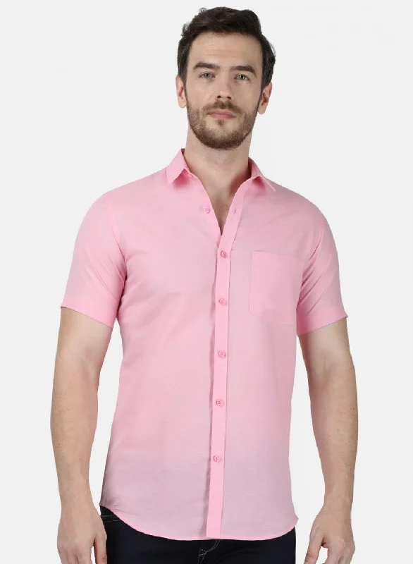 Men's Button - Down Oxford Casual Shirts in Crisp White for a Classic and Versatile StyleMens Pink Solid Shirt Men's Button - Down Oxford Casual Shirts in Crisp White for a Classic and Versatile StyleMens Pink Solid Shirt