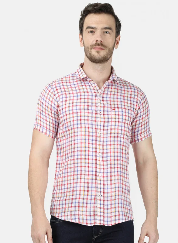 Men's Embroidered Detail Casual Shirts in Beige for a Touch of EleganceMens Red Check Shirt Men's Embroidered Detail Casual Shirts in Beige for a Touch of EleganceMens Red Check Shirt