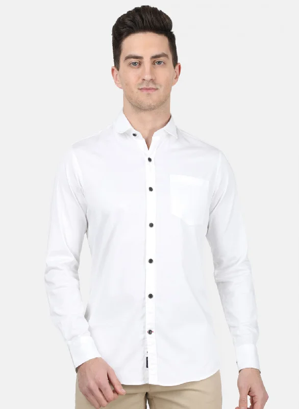 Men's Sustainable Recycled Material Casual Shirts for Eco - Conscious ConsumersMens White Solid Shirt Men's Sustainable Recycled Material Casual Shirts for Eco - Conscious ConsumersMens White Solid Shirt