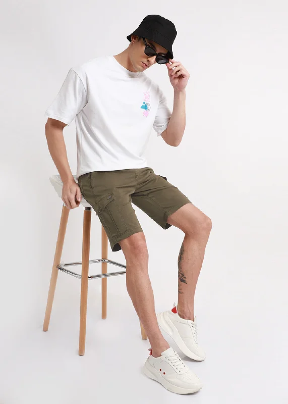 Men's pastel - colored cotton shorts for a spring - friendly outfitMoss Green Cotton Cargo Shorts Men's pastel - colored cotton shorts for a spring - friendly outfitMoss Green Cotton Cargo Shorts