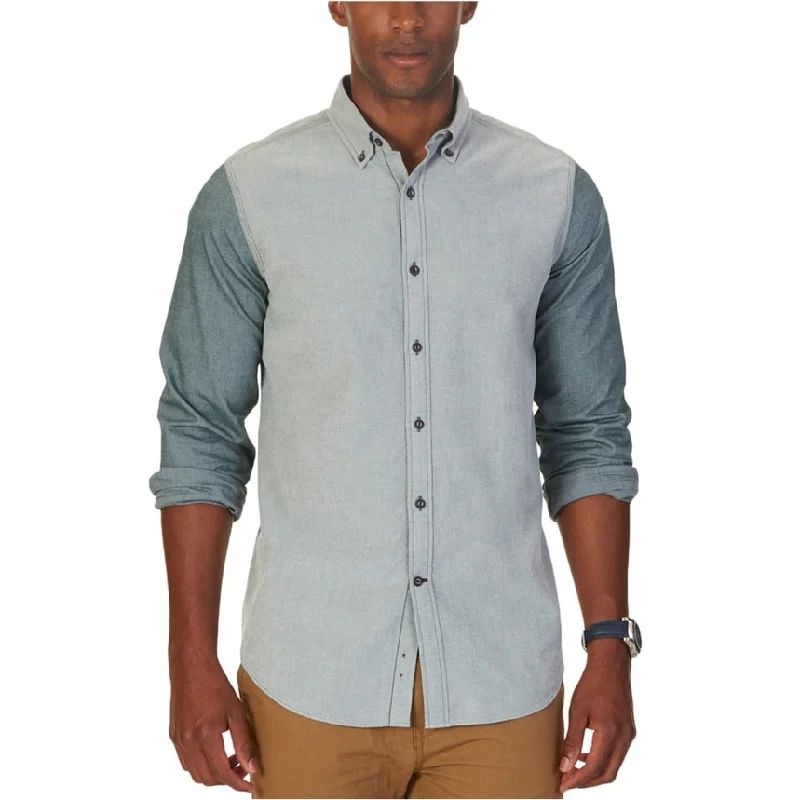 Men's Button - Down Oxford Casual Shirts in Crisp White for a Classic and Versatile StyleNautica Mens Colorblocked Slim Fit Button Up Shirt Men's Button - Down Oxford Casual Shirts in Crisp White for a Classic and Versatile StyleNautica Mens Colorblocked Slim Fit Button Up Shirt