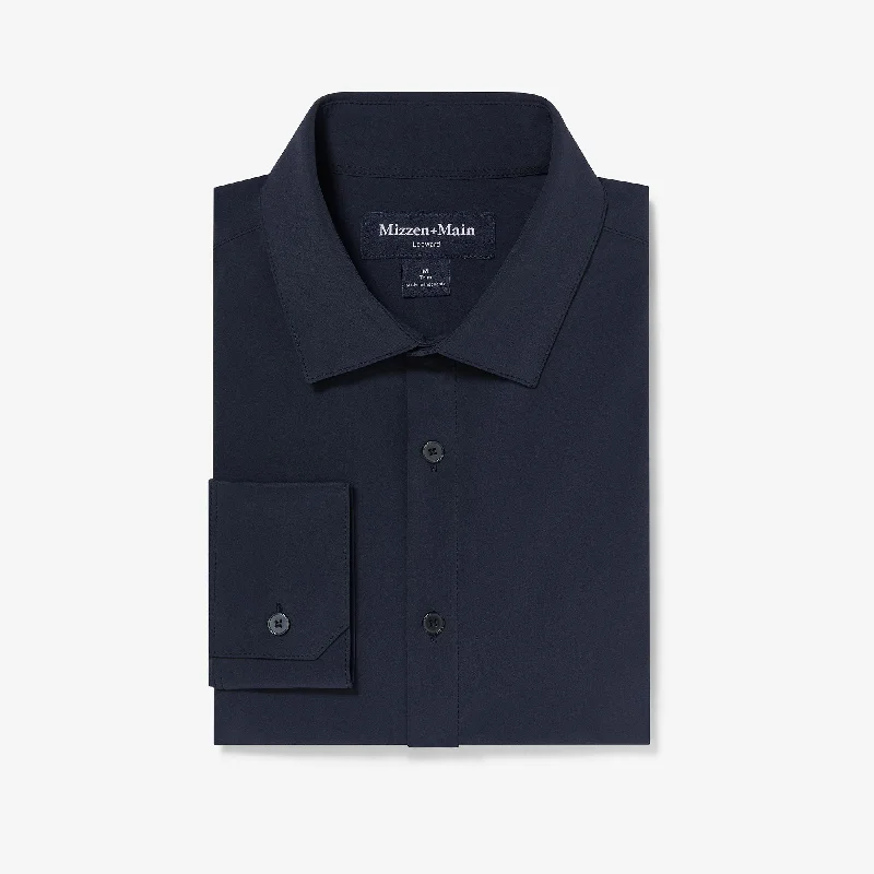 Men's Two - Tone Contrast Panel Casual Shirts in White and Navy for a Stylish and Eye - Catching DesignNavy Solid Men's Two - Tone Contrast Panel Casual Shirts in White and Navy for a Stylish and Eye - Catching DesignNavy Solid