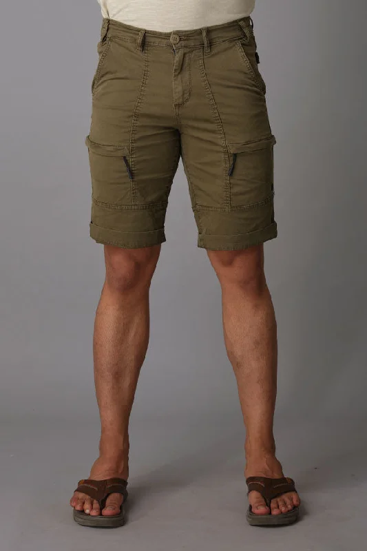 Men's neon - colored athletic shorts for high - visibility workoutsOlive Drab Cotton Cargo Short Men's neon - colored athletic shorts for high - visibility workoutsOlive Drab Cotton Cargo Short