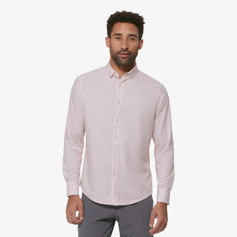 Men's Organic Cotton Casual Shirts with a Soft Handfeel for Everyday ComfortPrairie Sunset Abstact Geo Men's Organic Cotton Casual Shirts with a Soft Handfeel for Everyday ComfortPrairie Sunset Abstact Geo