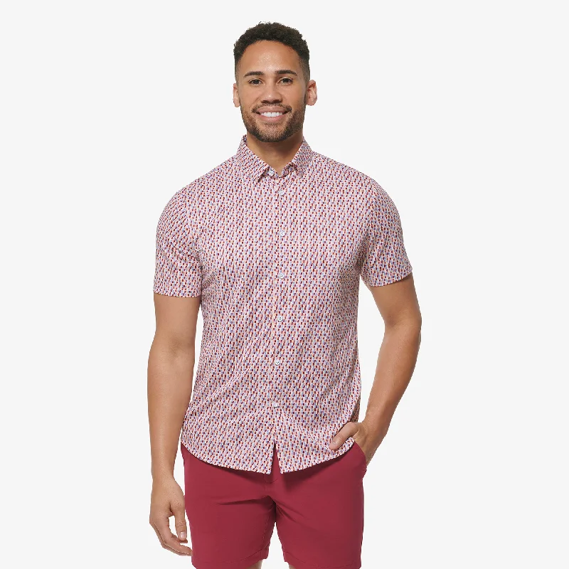 Men's Graphic - Printed Casual Shirts with Pop - Culture References for a Fun and Stylish LookPrairie Sunset Tile Print Men's Graphic - Printed Casual Shirts with Pop - Culture References for a Fun and Stylish LookPrairie Sunset Tile Print