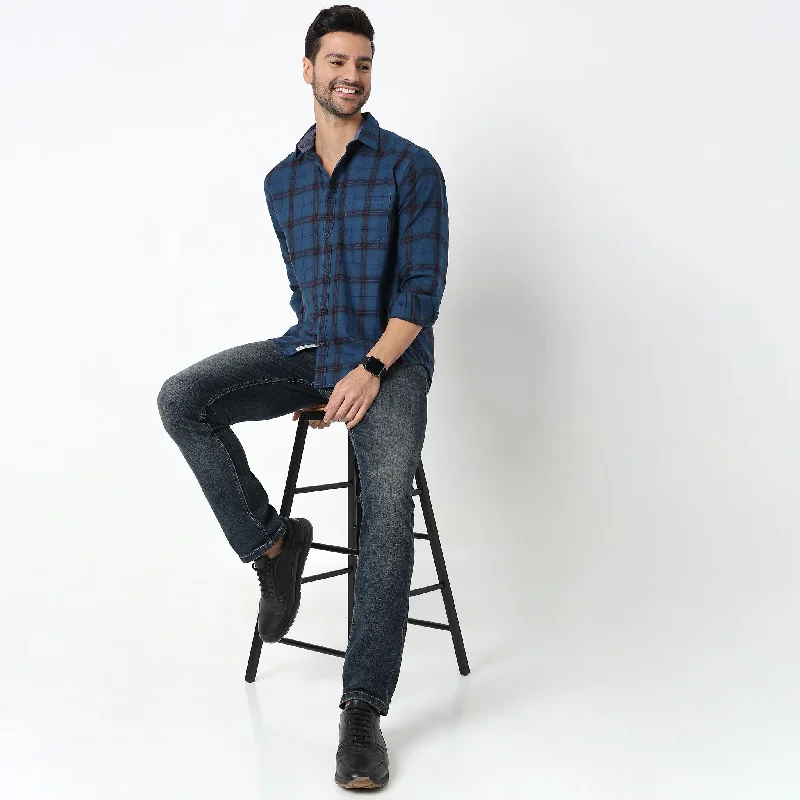 Men's Sustainable Recycled Material Casual Shirts for Eco - Conscious ConsumersRegular Fit Checkered Shirt Men's Sustainable Recycled Material Casual Shirts for Eco - Conscious ConsumersRegular Fit Checkered Shirt