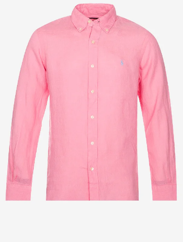 Men's Thermal - Lined Casual Shirts in Black for Added Warmth in Cold WeatherCustom Fit Linen Shirt Pink Men's Thermal - Lined Casual Shirts in Black for Added Warmth in Cold WeatherCustom Fit Linen Shirt Pink