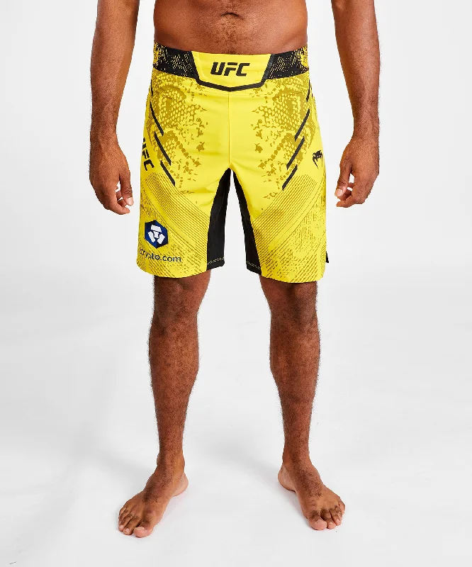 Men's flat - front chino shorts for semi - formal summer eventsShorts de combat Coupe longue pour Hommes UFC Adrenaline by Venum Authentic Fight Night - Jaune Men's flat - front chino shorts for semi - formal summer eventsShorts de combat Coupe longue pour Hommes UFC Adrenaline by Venum Authentic Fight Night - Jaune