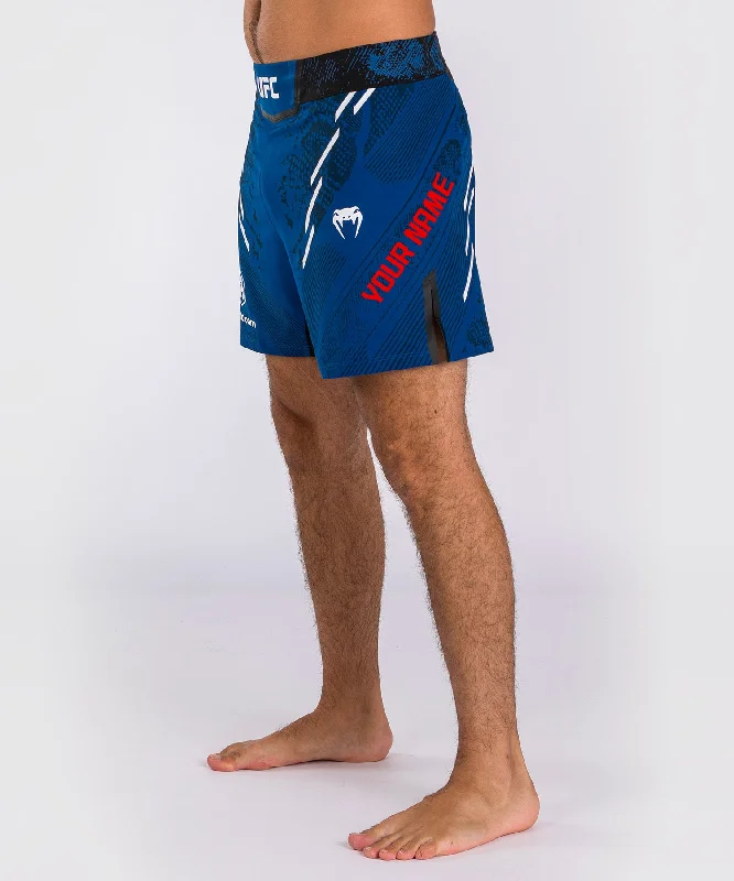 Men's high - waisted swim shorts with UPF protection for beach vacationsShort de combat personnalisé Coupe courte pour Hommes UFC Adrenaline by Venum Authentic Fight Night – Bleu Men's high - waisted swim shorts with UPF protection for beach vacationsShort de combat personnalisé Coupe courte pour Hommes UFC Adrenaline by Venum Authentic Fight Night – Bleu