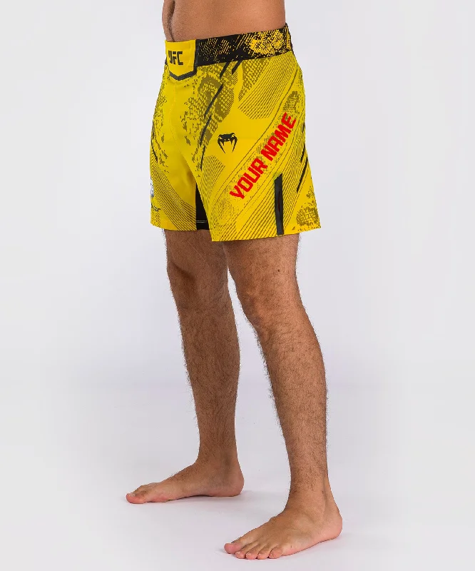 Men's wide - leg linen blend shorts for a relaxed beachside vibeShort de combat personnalisé Coupe courte pour Hommes UFC Adrenaline by Venum Authentic Fight Night – Jaune Men's wide - leg linen blend shorts for a relaxed beachside vibeShort de combat personnalisé Coupe courte pour Hommes UFC Adrenaline by Venum Authentic Fight Night – Jaune