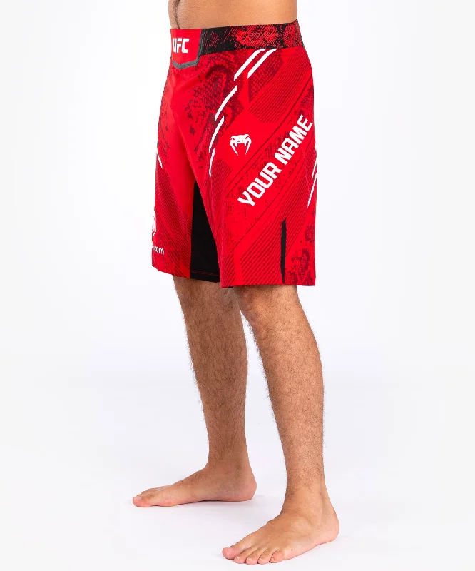 Men's distressed cotton shorts for a bohemian - inspired styleShort de combat personnalisé Coupe longue pour Hommes UFC Adrenaline by Venum Authentic Fight Night – Rouge Men's distressed cotton shorts for a bohemian - inspired styleShort de combat personnalisé Coupe longue pour Hommes UFC Adrenaline by Venum Authentic Fight Night – Rouge