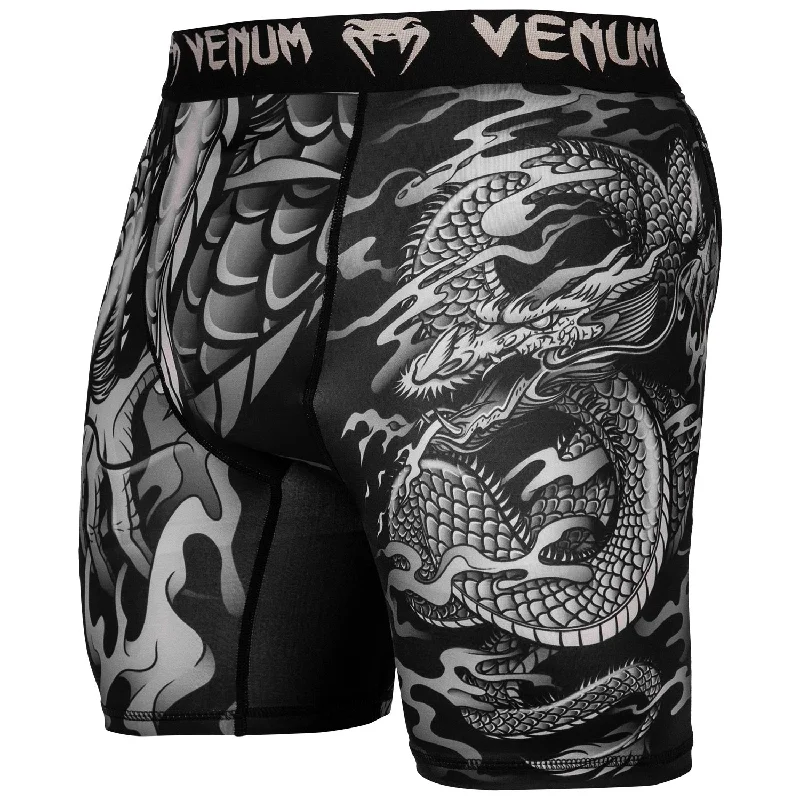 Men's wide - leg linen blend shorts for a relaxed beachside vibeShort de compression Venum Dragon's Flight - Noir/Sable Men's wide - leg linen blend shorts for a relaxed beachside vibeShort de compression Venum Dragon's Flight - Noir/Sable