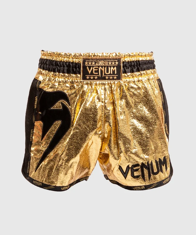 Men's zip - pocket canvas shorts for added functionality during travelShort de Muay Thai Venum Giant Foil - Doré/Noir Men's zip - pocket canvas shorts for added functionality during travelShort de Muay Thai Venum Giant Foil - Doré/Noir