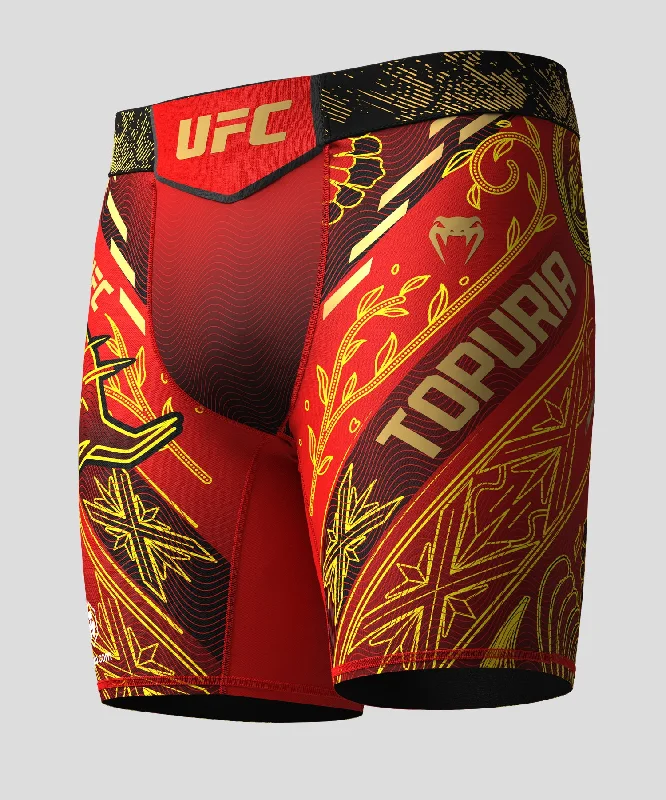 Men's distressed cotton shorts for a bohemian - inspired styleShort Vale Tudo pour Hommes UFC Adrenaline by Venum Unrivaled - Ilia Topuria - Rouge Men's distressed cotton shorts for a bohemian - inspired styleShort Vale Tudo pour Hommes UFC Adrenaline by Venum Unrivaled - Ilia Topuria - Rouge