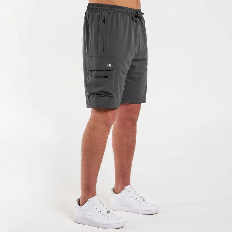 Men's moisture - wicking performance shorts for sweaty outdoor activitiesSoriano Cargo Short - Charcoal Men's moisture - wicking performance shorts for sweaty outdoor activitiesSoriano Cargo Short - Charcoal