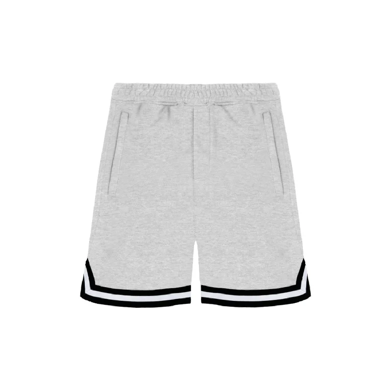 Men's distressed cotton shorts for a bohemian - inspired styleSport Short - Light Marl Grey Men's distressed cotton shorts for a bohemian - inspired styleSport Short - Light Marl Grey