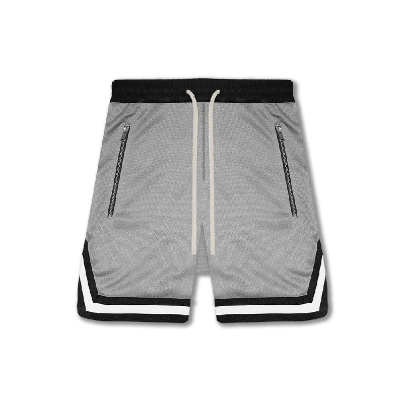 Men's adjustable - length convertible shorts for versatile useSports Mesh Shorts - Grey Men's adjustable - length convertible shorts for versatile useSports Mesh Shorts - Grey