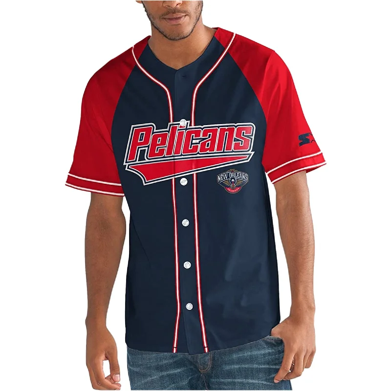 Men's Moisture - Wicking Performance Fabric Casual Shirts for Outdoor ActivitiesSTARTER Mens New Orleans Pelicans Jersey, Blue, XX3XL Men's Moisture - Wicking Performance Fabric Casual Shirts for Outdoor ActivitiesSTARTER Mens New Orleans Pelicans Jersey, Blue, XX3XL