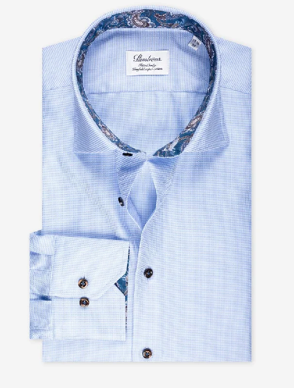 Men's Stretch - Fabric Casual Shirts in Navy Blue for a Comfortable and Flexible FitContrast Twill Shirt Blue Men's Stretch - Fabric Casual Shirts in Navy Blue for a Comfortable and Flexible FitContrast Twill Shirt Blue