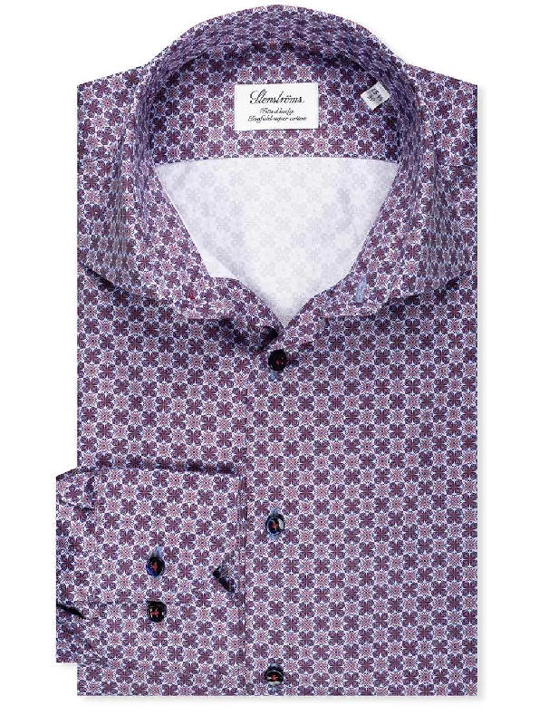 Men's Graphic - Printed Casual Shirts with Pop - Culture References for a Fun and Stylish LookFitted Pattern Shirt Navy 551 Men's Graphic - Printed Casual Shirts with Pop - Culture References for a Fun and Stylish LookFitted Pattern Shirt Navy 551