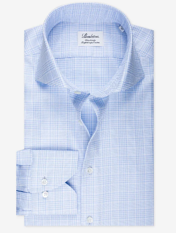 Men's Slim - Fit Printed Floral Casual Shirts in Pastel Colors for a Spring - Inspired VibePlaid Check Casual Shirt Blue Men's Slim - Fit Printed Floral Casual Shirts in Pastel Colors for a Spring - Inspired VibePlaid Check Casual Shirt Blue