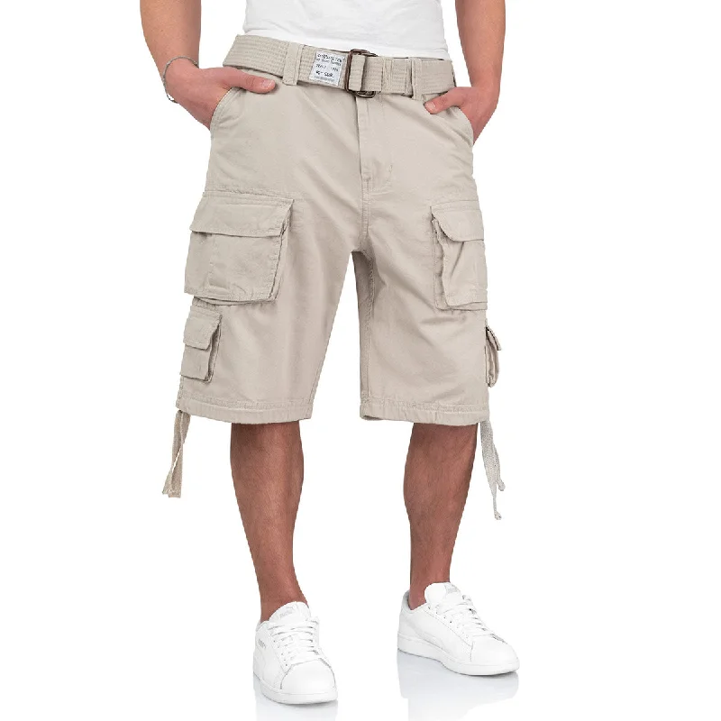 Men's pleated front twill shorts for a classic and sophisticated appearanceSurplus Division Shorts White Men's pleated front twill shorts for a classic and sophisticated appearanceSurplus Division Shorts White