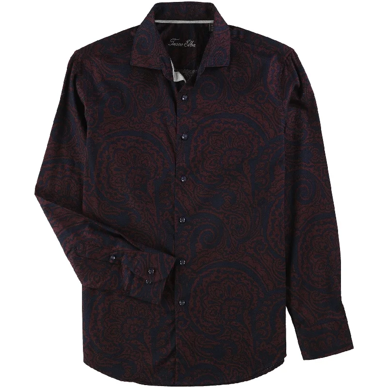 Men's Slim - Fit Printed Floral Casual Shirts in Pastel Colors for a Spring - Inspired VibeTasso Elba Mens Paisley Button Up Shirt, Red, Small Men's Slim - Fit Printed Floral Casual Shirts in Pastel Colors for a Spring - Inspired VibeTasso Elba Mens Paisley Button Up Shirt, Red, Small
