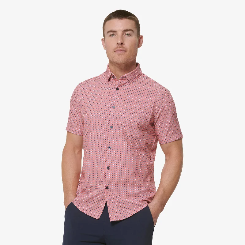 Men's Tailored Fit Checkered Casual Shirts in Multicolor for a Smart - Casual EnsembleTea Rose Geo Print Men's Tailored Fit Checkered Casual Shirts in Multicolor for a Smart - Casual EnsembleTea Rose Geo Print