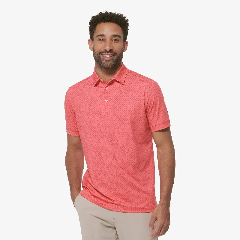 Men's Retro - Style Hawaiian Print Casual Shirts in Bold Patterns for a Tropical VacationTea Rose Maze Print Men's Retro - Style Hawaiian Print Casual Shirts in Bold Patterns for a Tropical VacationTea Rose Maze Print