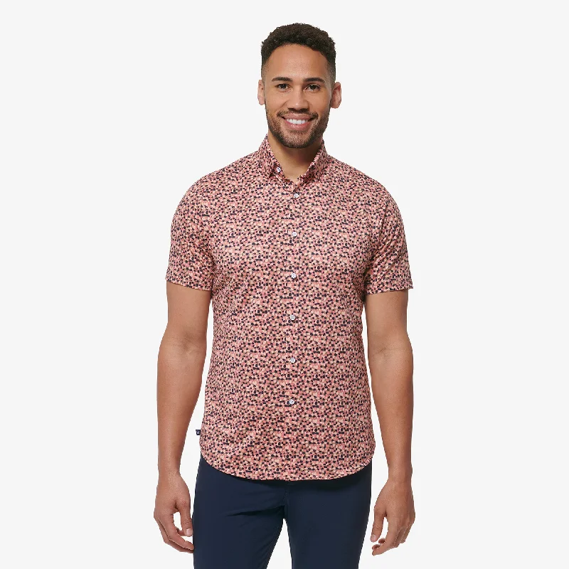 Men's Distressed Denim Casual Shirts with Frayed Edges for a Trendy and Rugged LookTea Rose Multi Circle Men's Distressed Denim Casual Shirts with Frayed Edges for a Trendy and Rugged LookTea Rose Multi Circle