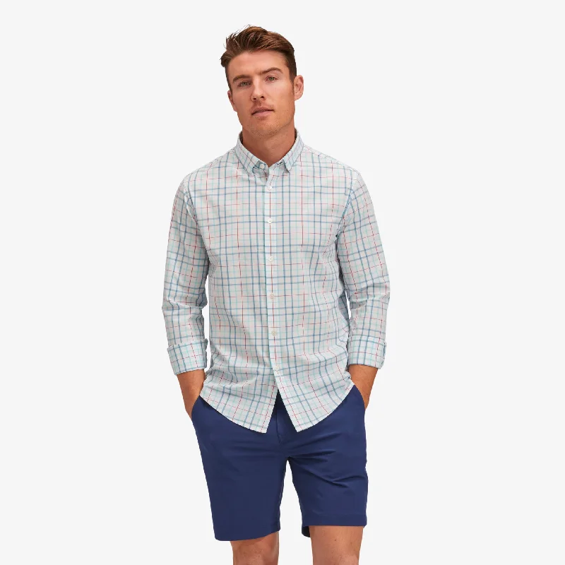 Men's Stretch - Fabric Casual Shirts in Navy Blue for a Comfortable and Flexible FitTeal Multi Plaid Men's Stretch - Fabric Casual Shirts in Navy Blue for a Comfortable and Flexible FitTeal Multi Plaid