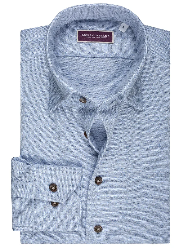 Men's Sustainable Recycled Material Casual Shirts for Eco - Conscious ConsumersThe Pique Shirt Blue Men's Sustainable Recycled Material Casual Shirts for Eco - Conscious ConsumersThe Pique Shirt Blue