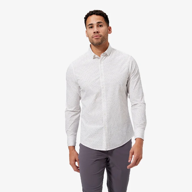 Men's Two - Tone Contrast Panel Casual Shirts in White and Navy for a Stylish and Eye - Catching DesignWhite Gray Geo Print Men's Two - Tone Contrast Panel Casual Shirts in White and Navy for a Stylish and Eye - Catching DesignWhite Gray Geo Print