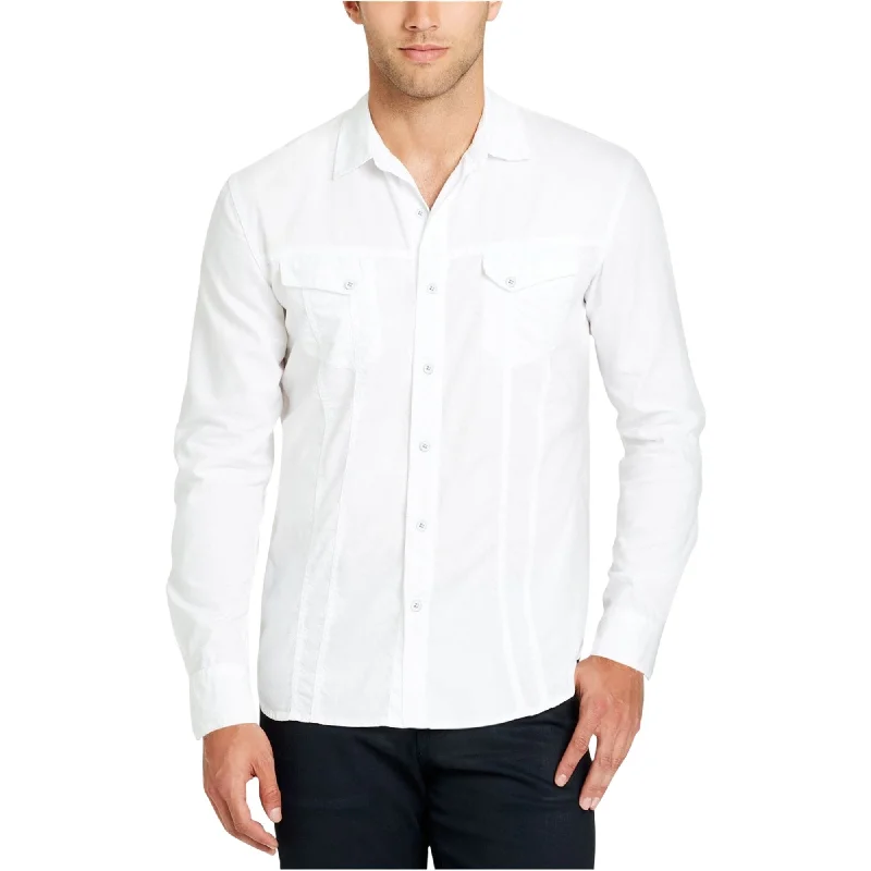 Plus Size Men's Striped Chambray Casual Shirts with a Spread Collar for a Preppy AppearanceWilliam Rast Mens Dual Pocket Button Up Shirt Plus Size Men's Striped Chambray Casual Shirts with a Spread Collar for a Preppy AppearanceWilliam Rast Mens Dual Pocket Button Up Shirt
