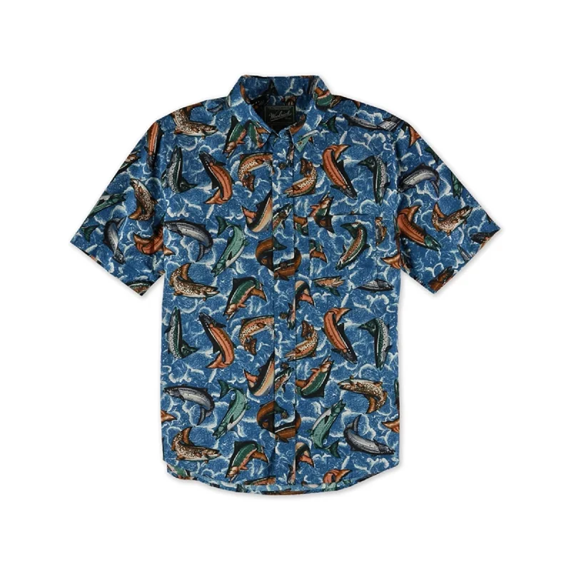 Men's Retro - Style Hawaiian Print Casual Shirts in Bold Patterns for a Tropical VacationWoolrich Mens Walnut Run Button Up Shirt Men's Retro - Style Hawaiian Print Casual Shirts in Bold Patterns for a Tropical VacationWoolrich Mens Walnut Run Button Up Shirt