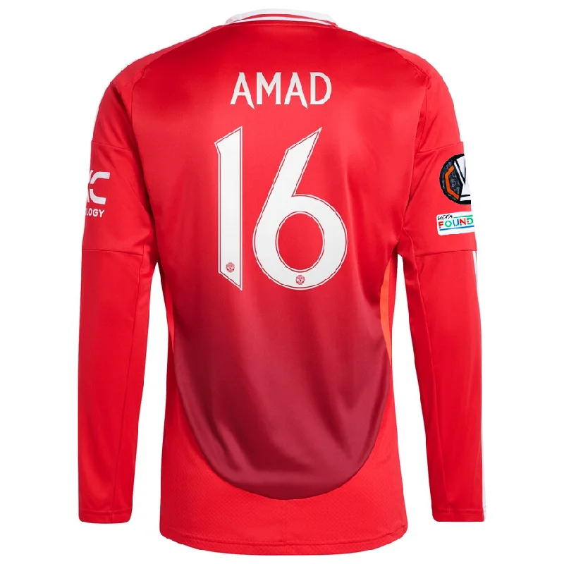 Men's Limited - Edition Cricket Jerseys Commemorating Historic Matches for Die - Hard Cricket Loversadidas Manchester United Amad Diallo Long Sleeve Home Jersey w/ Europa League Patches 24/25 (Red) Men's Limited - Edition Cricket Jerseys Commemorating Historic Matches for Die - Hard Cricket Loversadidas Manchester United Amad Diallo Long Sleeve Home Jersey w/ Europa League Patches 24/25 (Red)