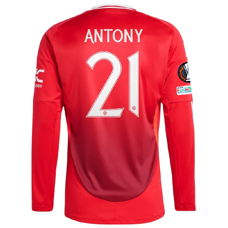 Men's NBA Authentic Team Jerseys in Official Team Colors for True Basketball Fansadidas Manchester United Antony Long Sleeve Home Jersey w/ Europa League Patches 24/25 (Red) Men's NBA Authentic Team Jerseys in Official Team Colors for True Basketball Fansadidas Manchester United Antony Long Sleeve Home Jersey w/ Europa League Patches 24/25 (Red)