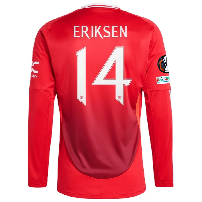 Men's Replica Hockey Jerseys of Star Players for Devoted Ice Hockey Supportersadidas Manchester United Christen Erkisen Long Sleeve Home Jersey w/ Europa League Patches 24/25 (Red) Men's Replica Hockey Jerseys of Star Players for Devoted Ice Hockey Supportersadidas Manchester United Christen Erkisen Long Sleeve Home Jersey w/ Europa League Patches 24/25 (Red)